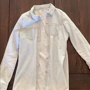 Denim Buttom Up Flannel